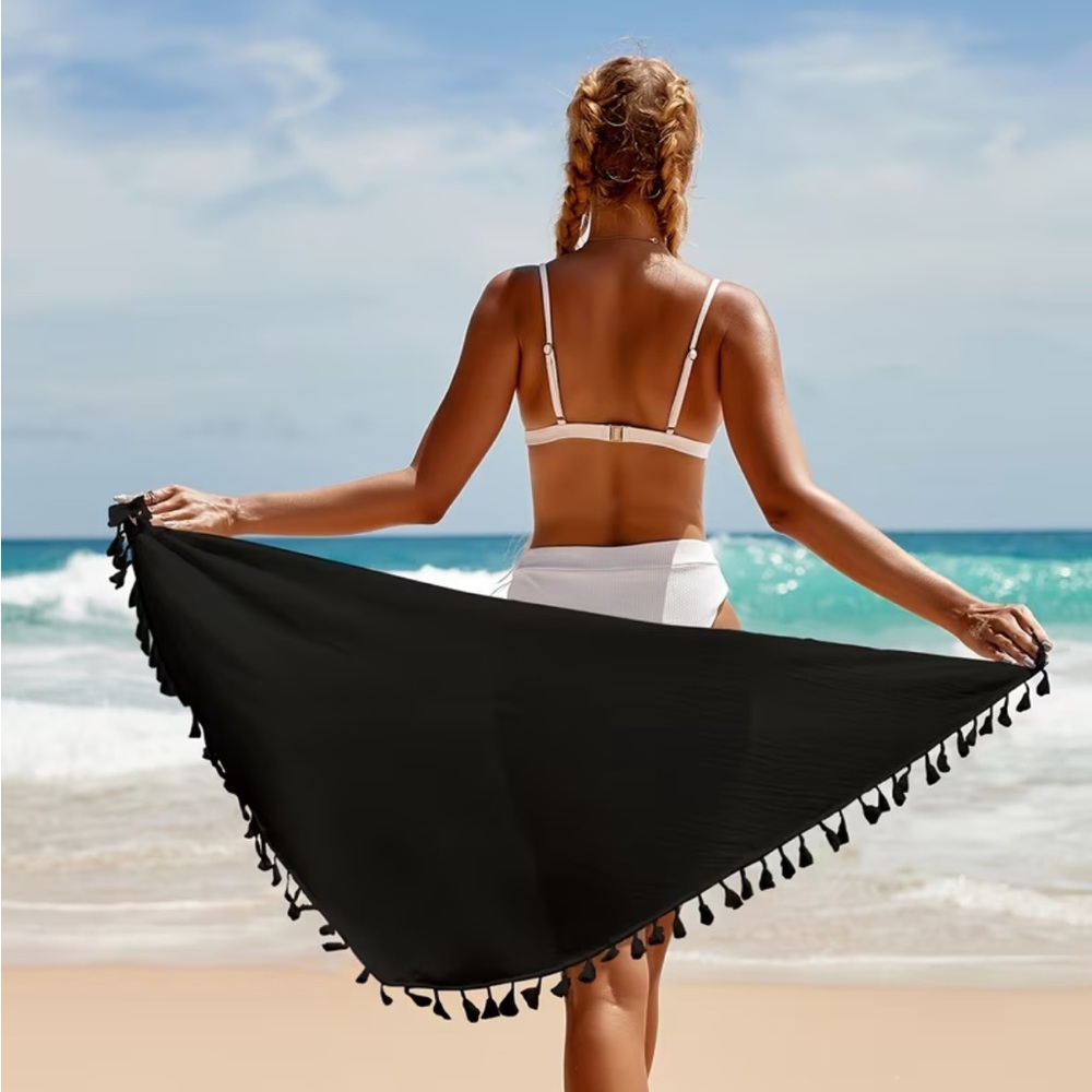 NWT White Tassel Swim Cover-Up